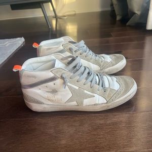 Golden Goose size 37 mid star classic sneakers white & grey
